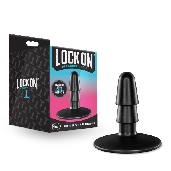 LOCK ON ADAPTER W/ SUCTION CUP BLACK 