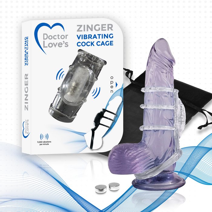 DOCTOR LOVE ZINGER VIBRATING SLEEVE CLEAR  