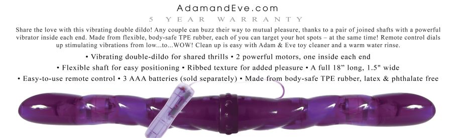 Adam & eve connect 2 vibrating double dildo - ENAEWF08232.