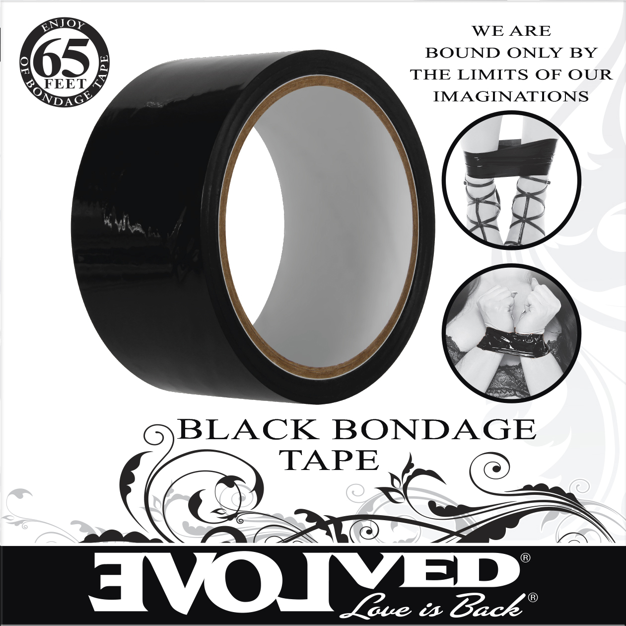 EVOLVED BONDAGE TAPE BLACK 65 FT 