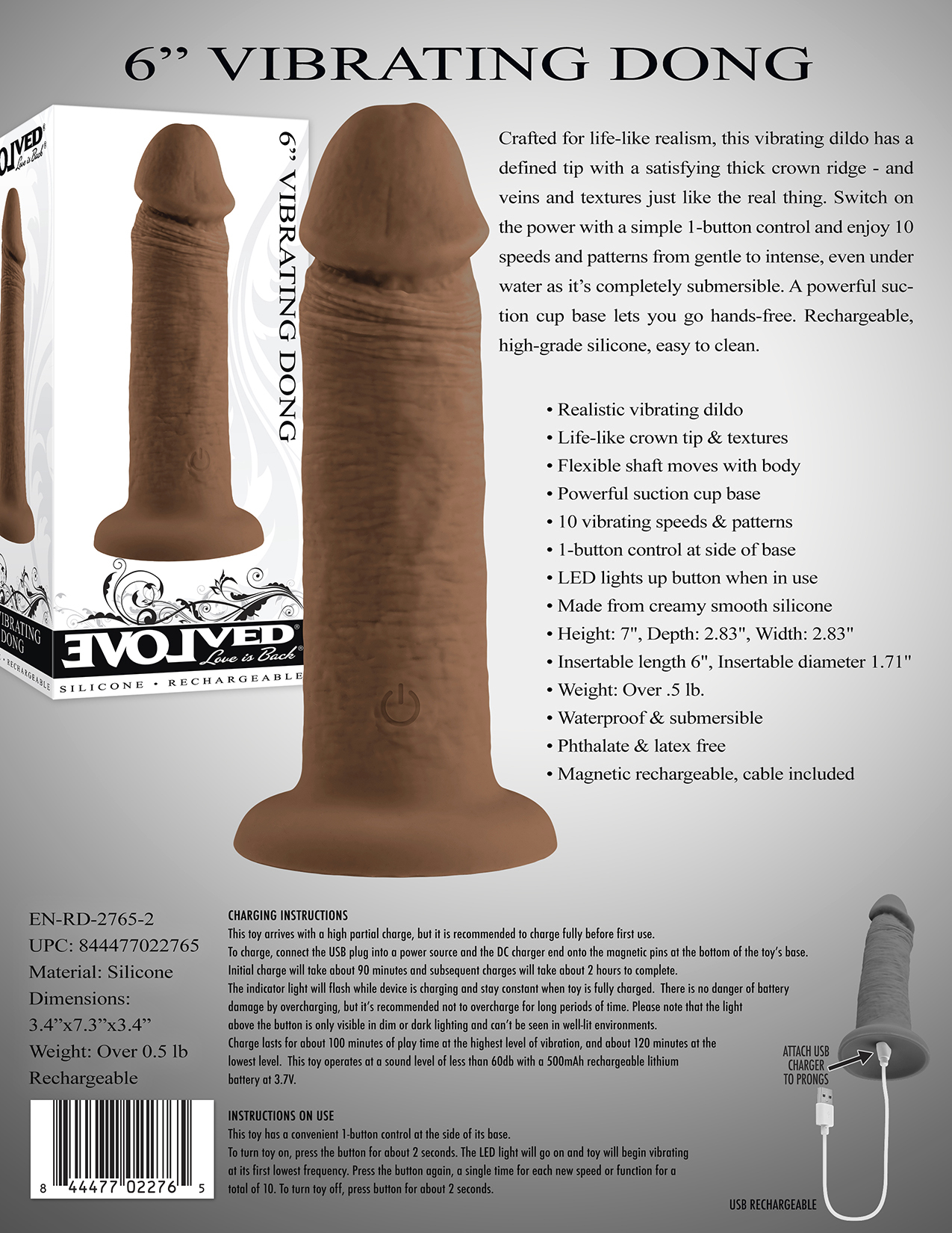 girthy vibrating dildo Evolved Novelties - EVOLVED 6