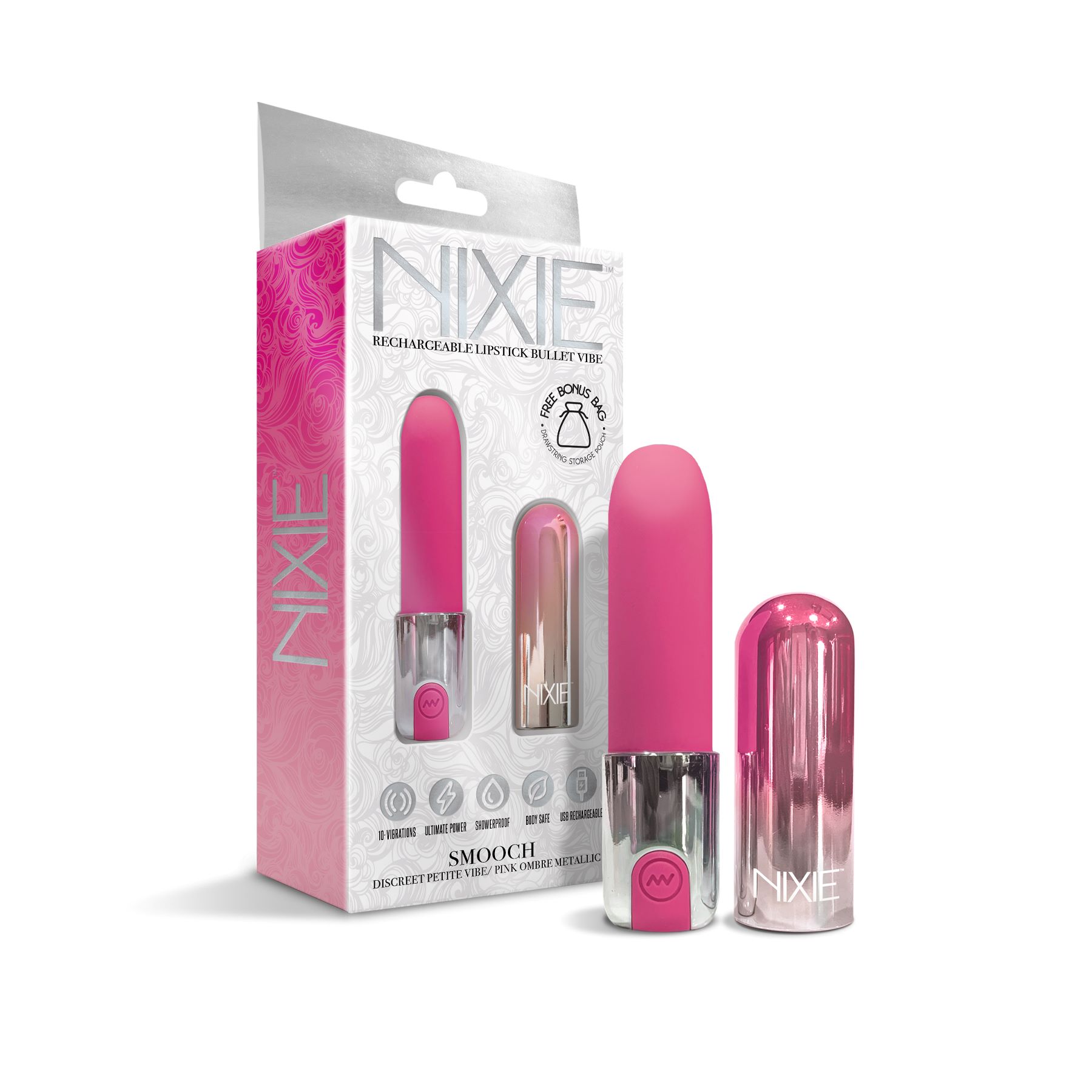 Nixie Lipstick Vibrator Pink Ombre - Image 2