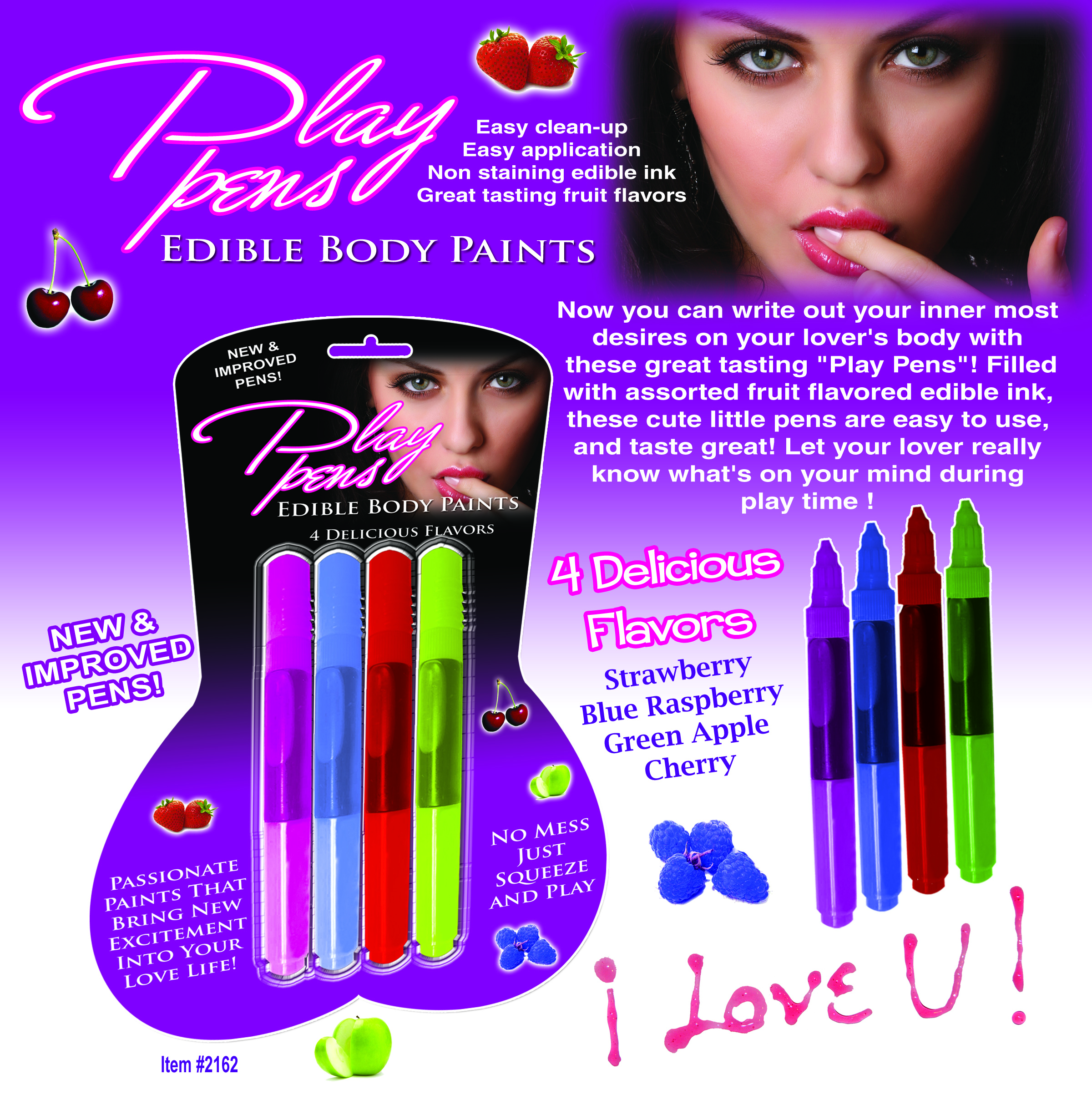 Edible Body Play Paints 4-pack