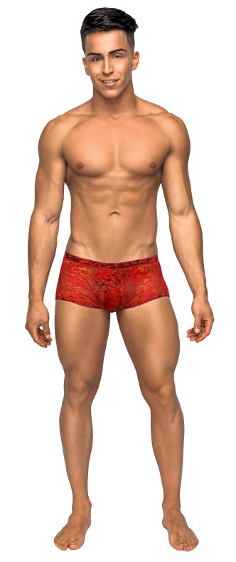 Mini Short Stretch Lace Medium - Red - Image 3