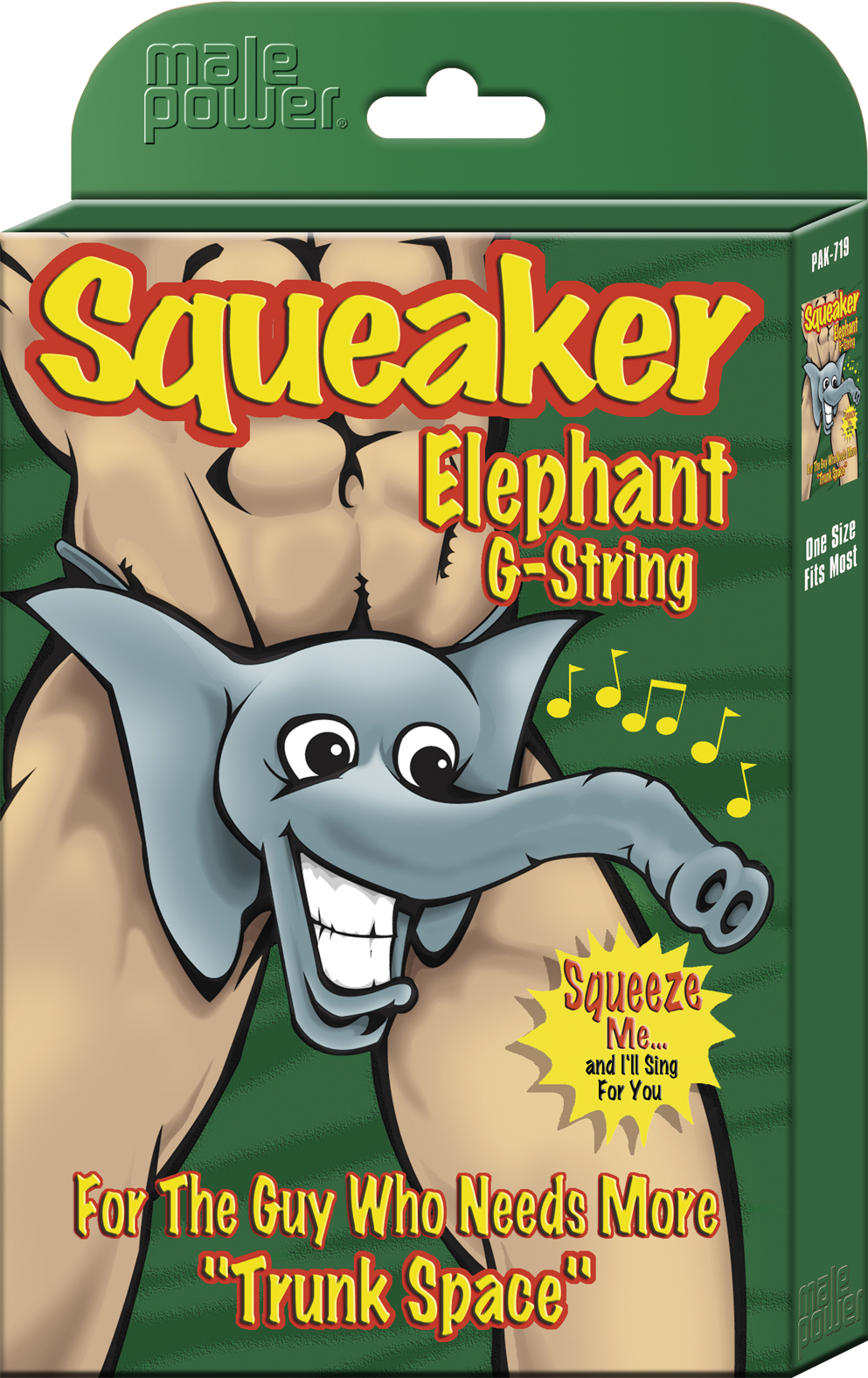 Squeaker Elephant G-String Assorted  - MPPAK708