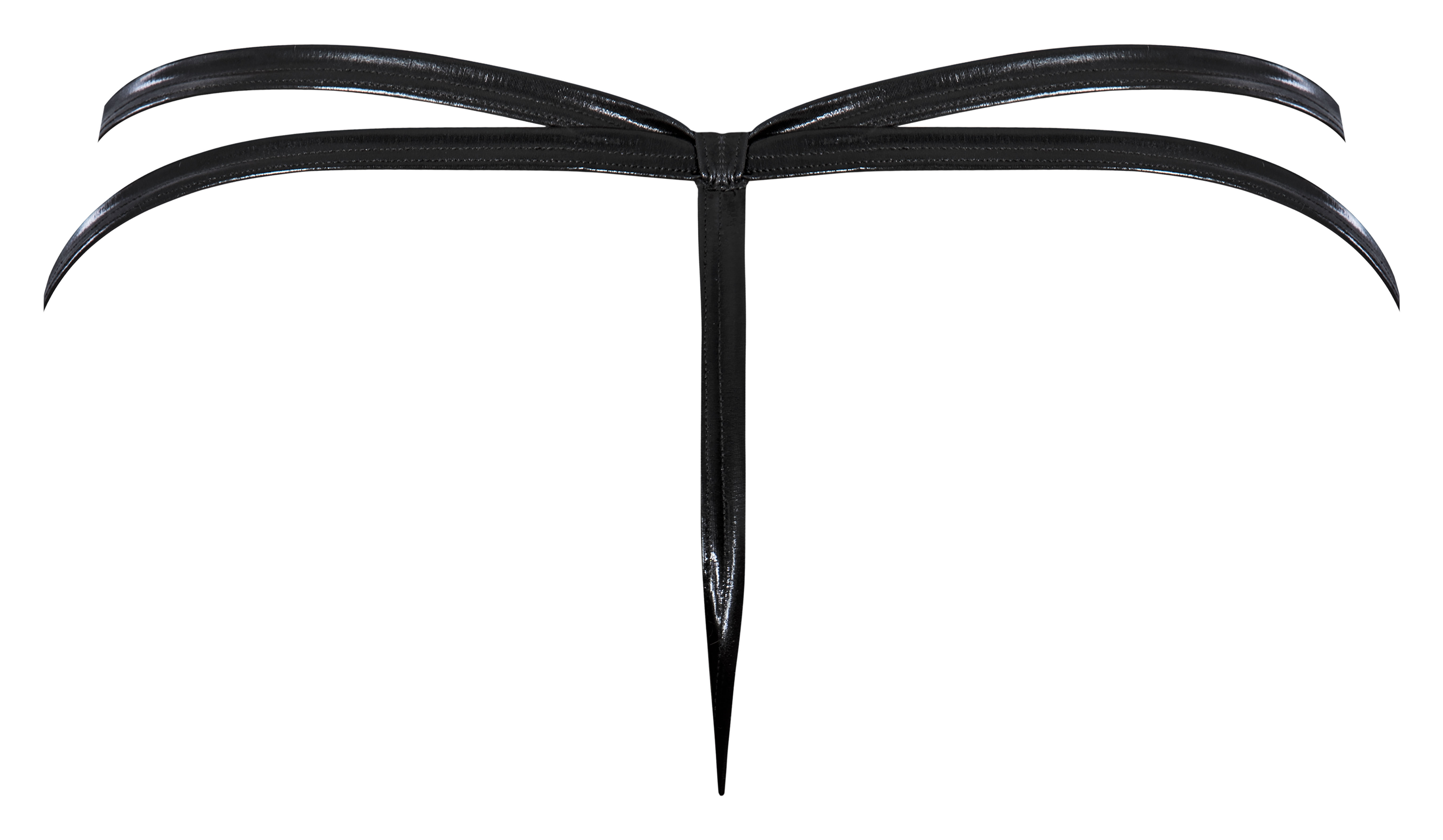 Liquid Onyx Crotchless Panty Black L/xl - Image 5