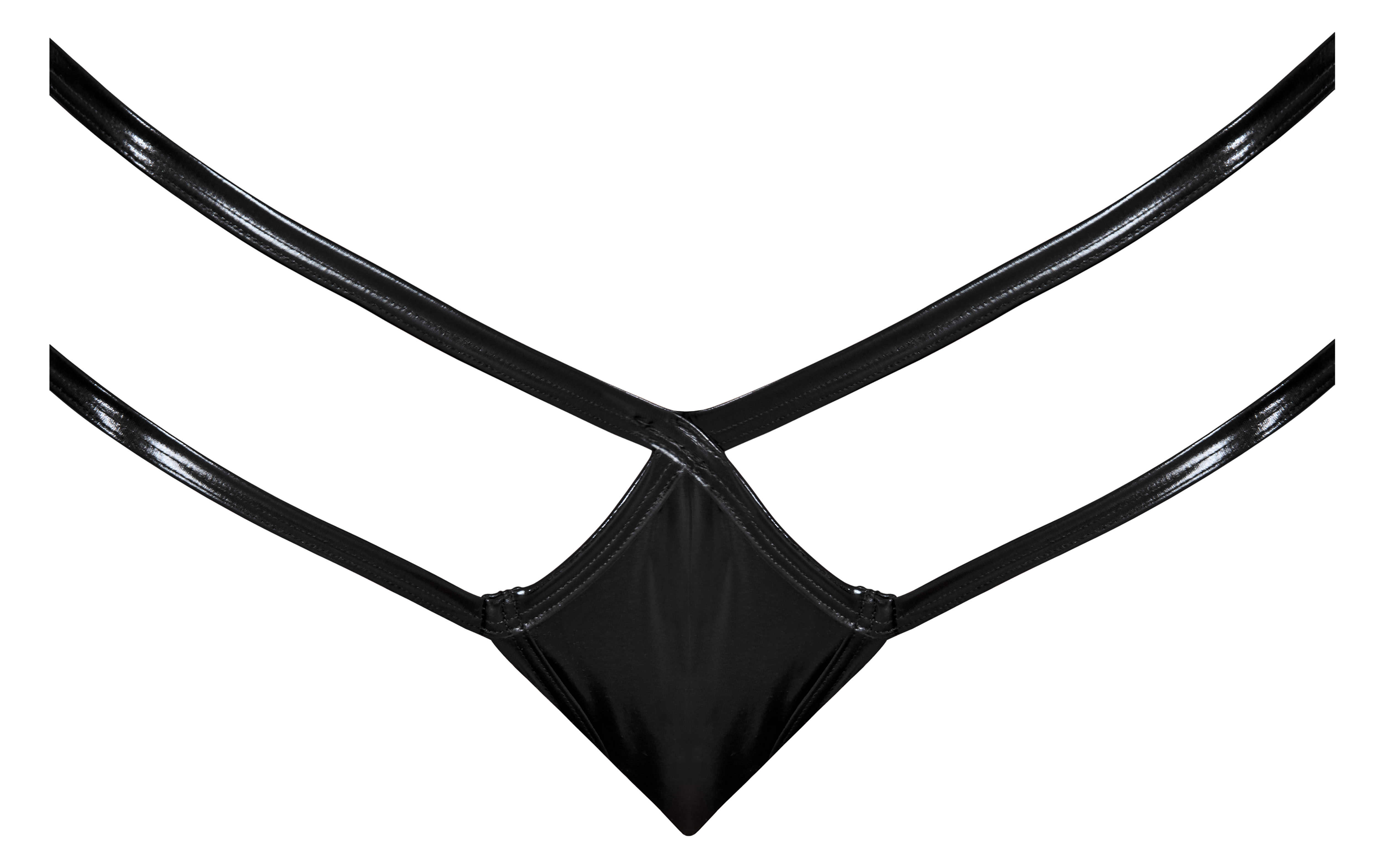 Liquid Onyx Crotchless Panty Black L/xl - Image 4