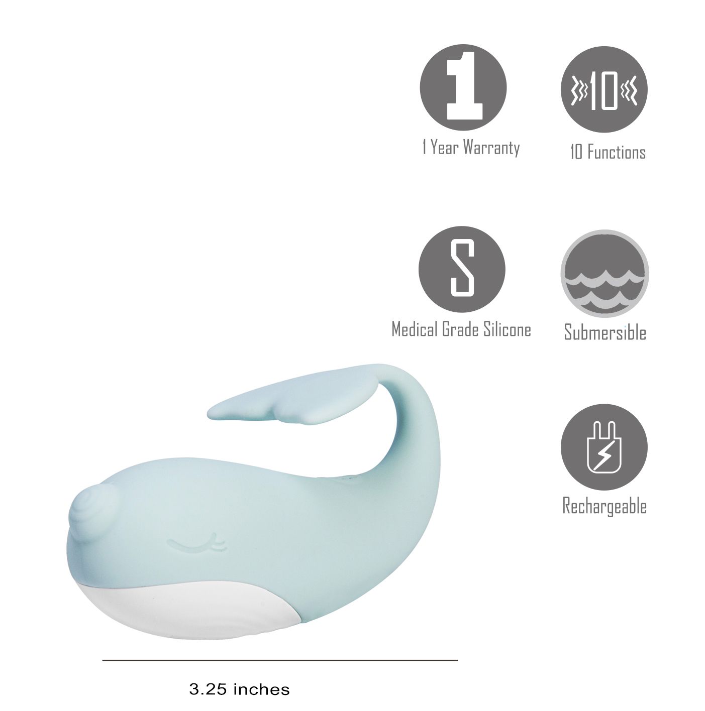 Finn Silicone Dolphin Vibe Silicone & Rechargeable - Image 2