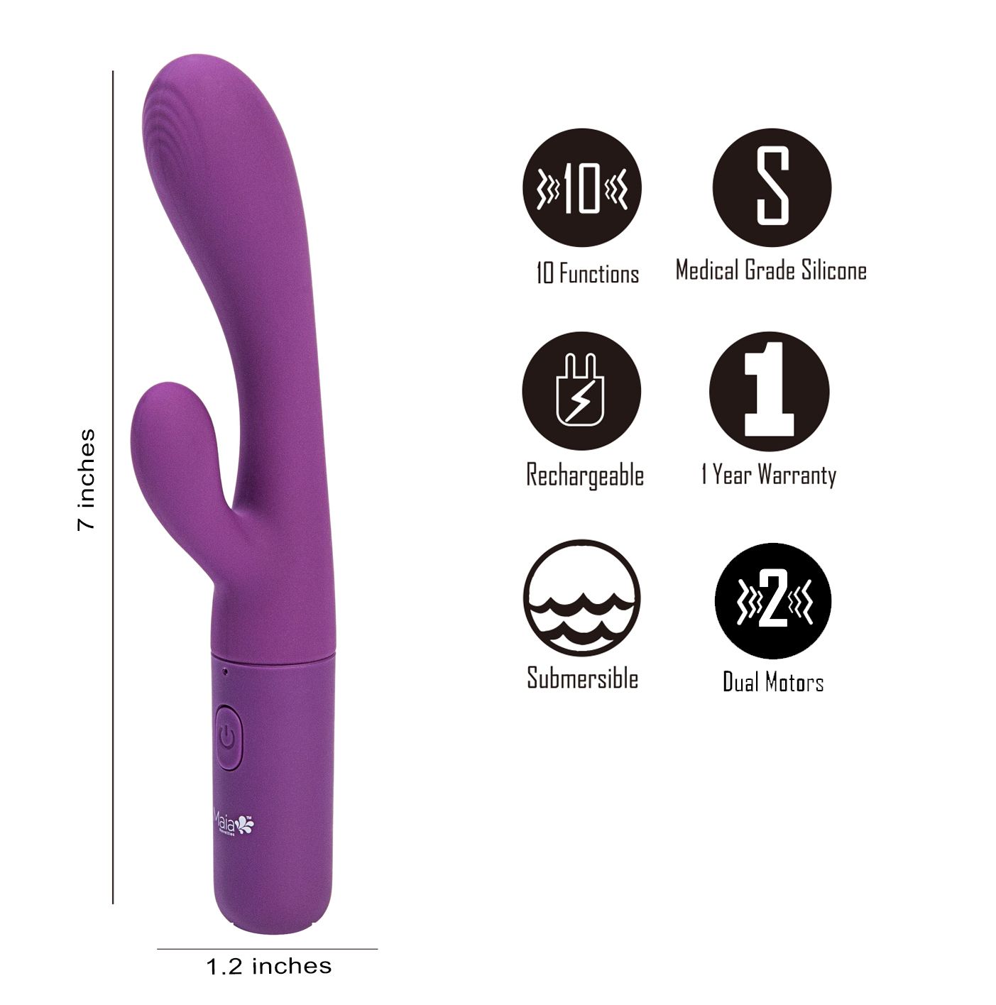 Rayla Dual Stimulation Vibe Silicone & Rechargeable - Image 3