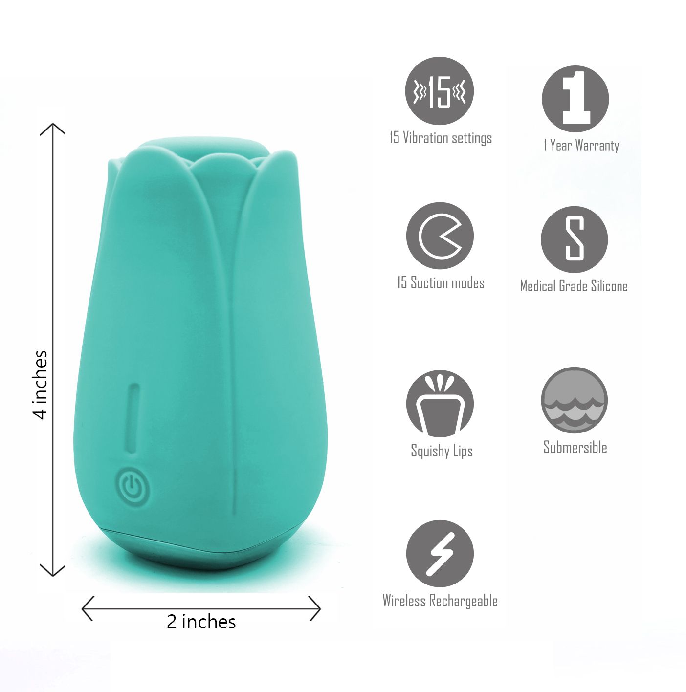 TULIP PRO SUCTION VIBE TEAL RECHARGEABLE - MTMA2103V2B5