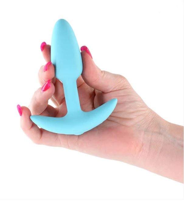 TECHNO TRANCE VIBRATING PLUG - BLUE 