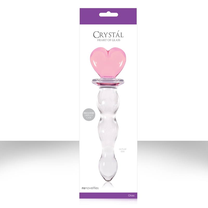 CRYSTAL HEART OF GLASS PINK  - NSN070514