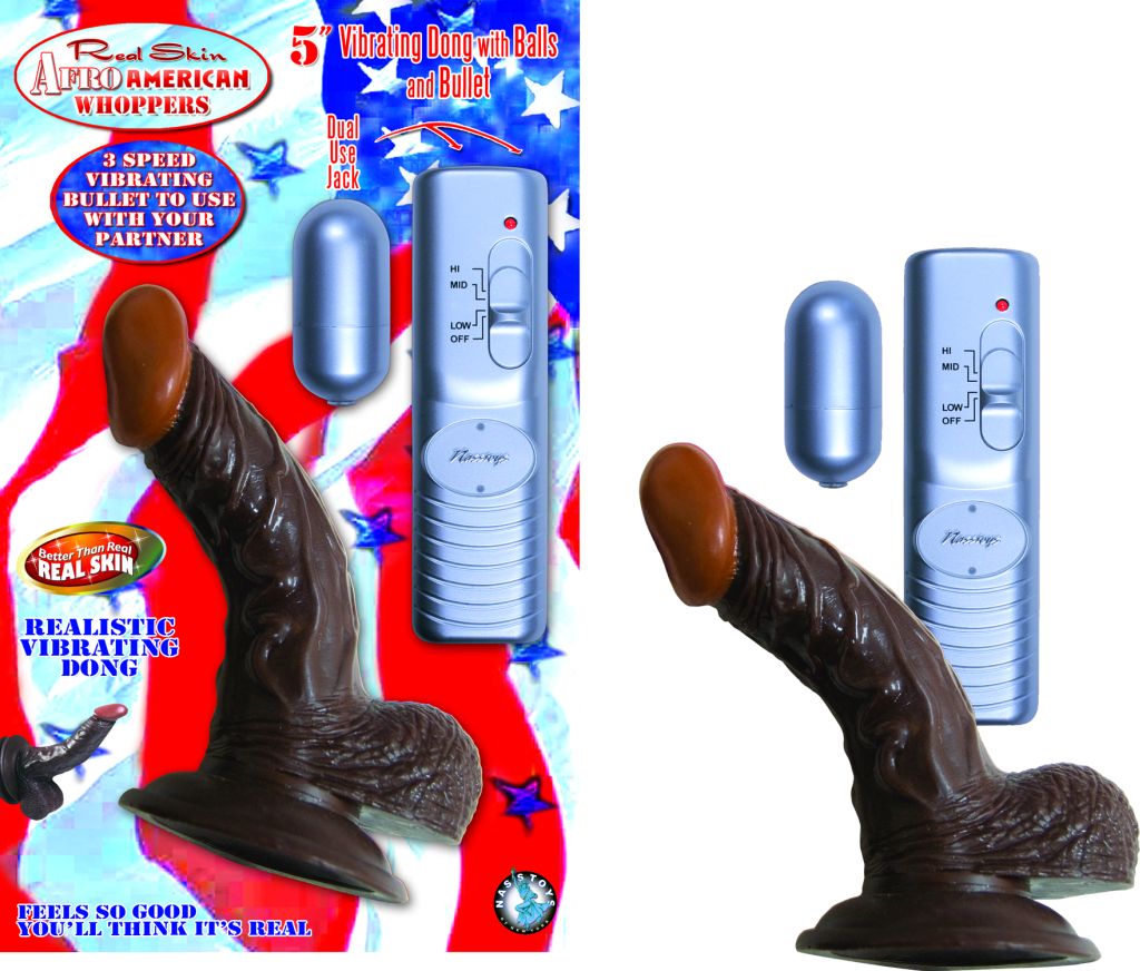 AFRO AMERICAN WHOPPER 5IN VIBRATING BROWN 