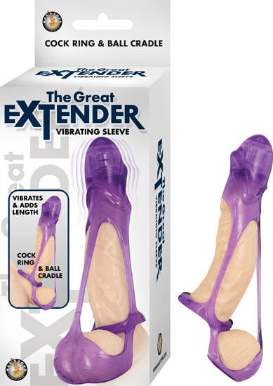 THE GREAT EXTENDER VIBRATING SLEEVE PURPLE 