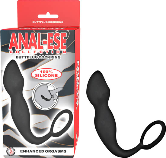 ANAL-ESE COLLECTION BUTTPLUG COCKRING BLACK 