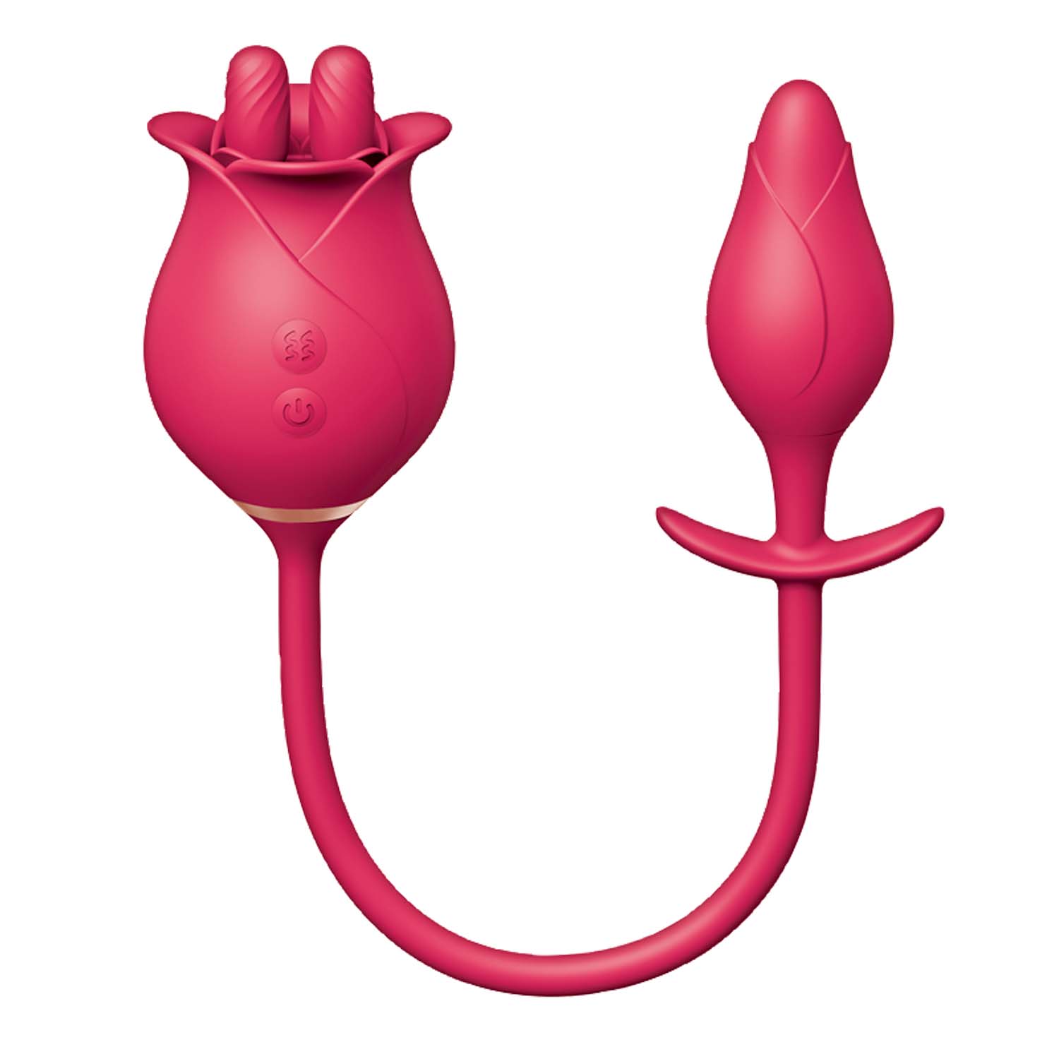 Clit-tastic Tulip Finger Massager & Plug - Red - Image 2