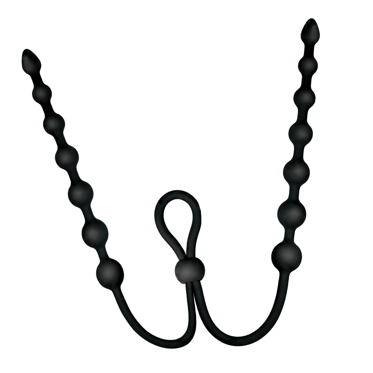 Ass-sation Dual Silicone Anal Beads - Black - Image 3