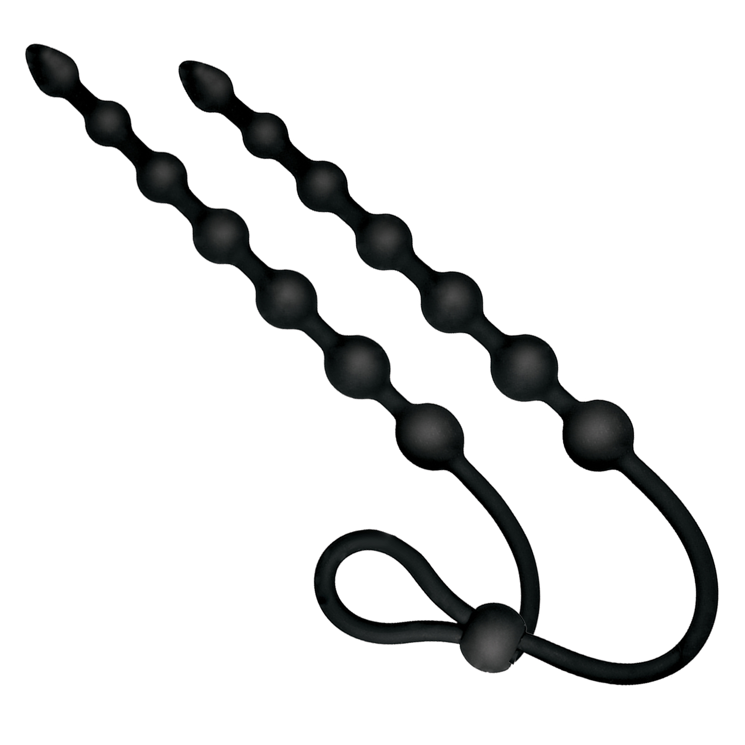 Ass-sation Dual Silicone Anal Beads - Black - Image 4