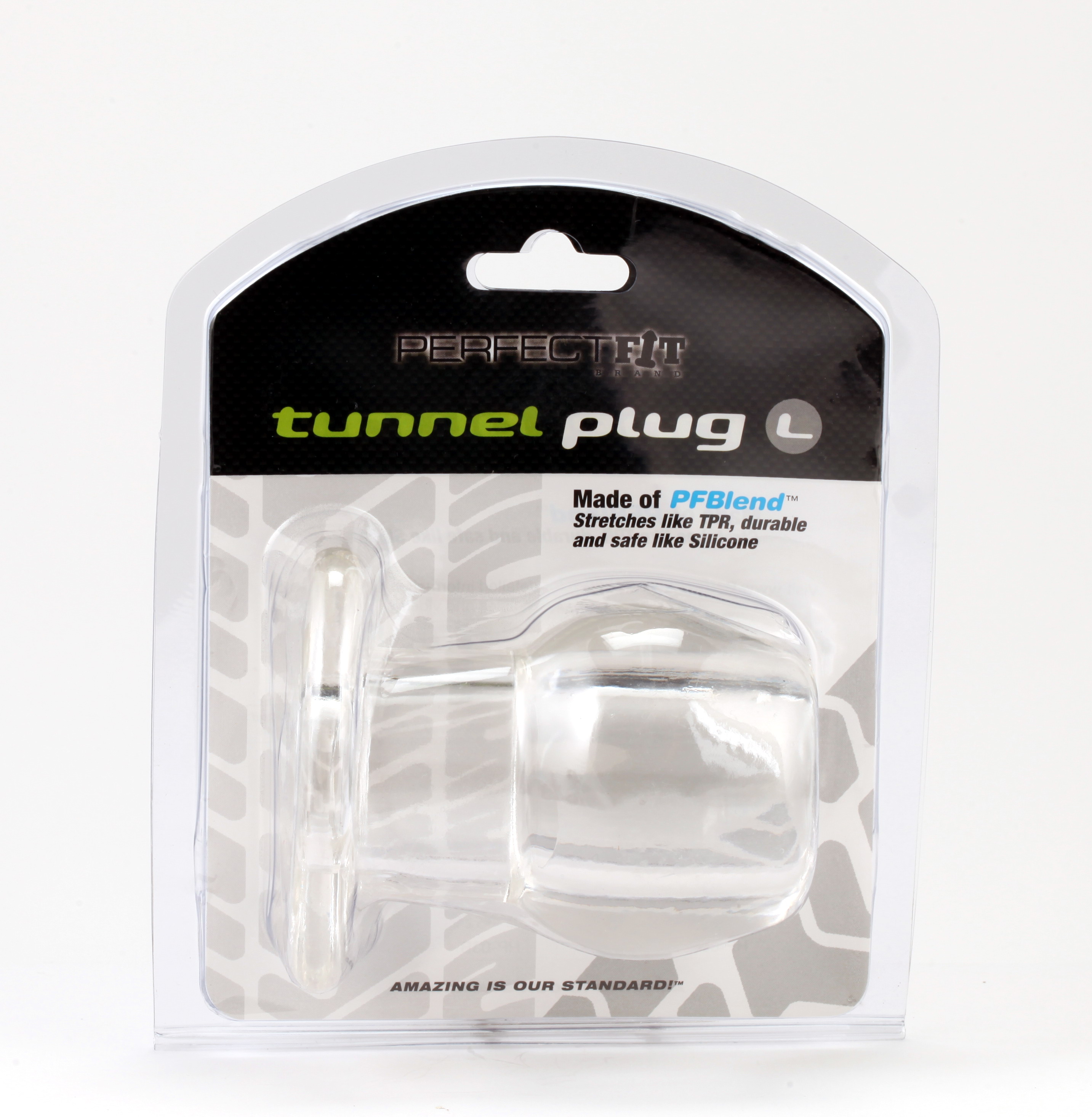 PERFECT FIT TOY TUNNEL PLUG LG ICE CLEAR  - PERHP03C