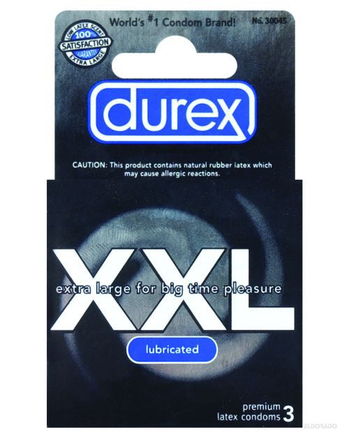 DUREX XXL LUBRICATED-3PK  - R30045