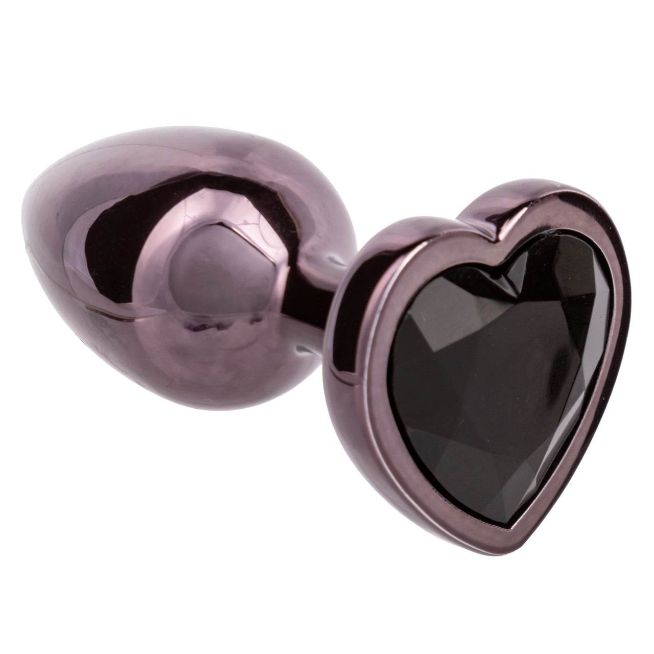 Jewel Small Black Diamond Heart Plug - Image 5