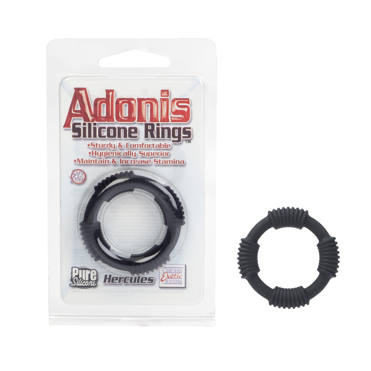 Adonis Silicone Ring Hercules Black 