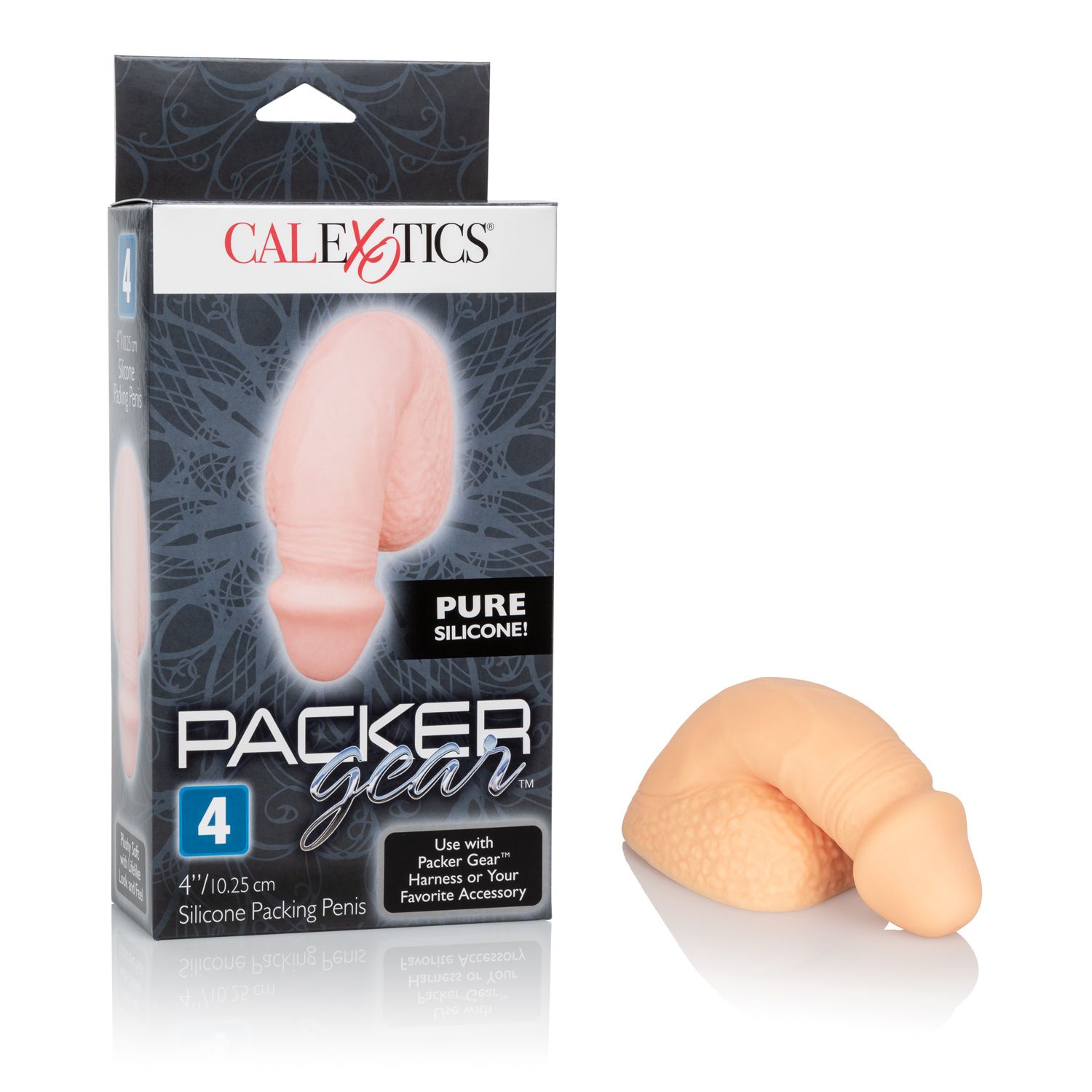 PACKER GEAR 4IN SILICONE PENIS IVORY 