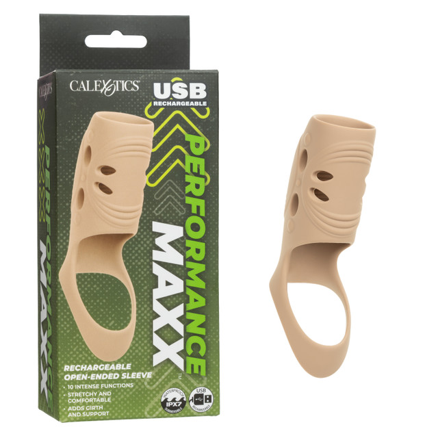 Performance Maxx Rechargeable Silicone Open-Ended Sleeve - Vanilla 