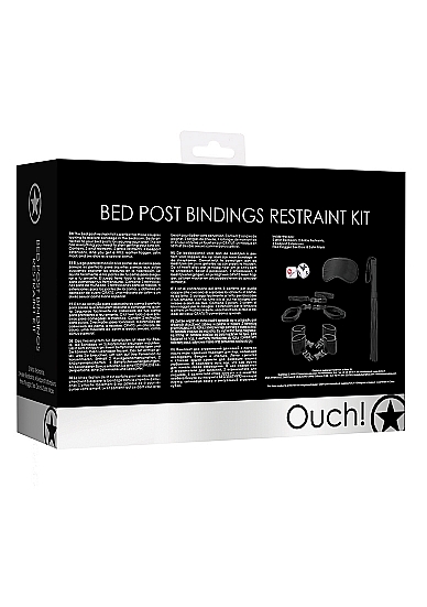 BED POST BINDINGS RESTRAINT KIT BLACK - SHTOU377BLK