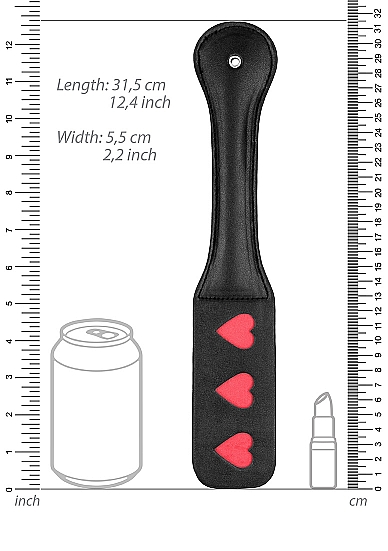 Ouch! Paddle Hearts - Black - Image 2