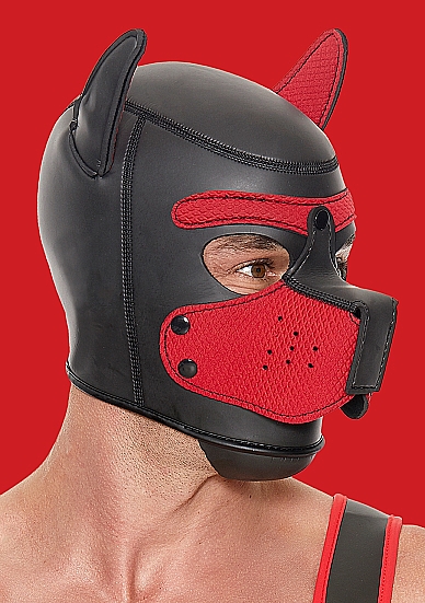 OUCH! NEOPRENE PUPPY HOOD RED 