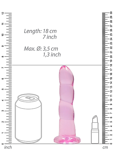 Realrock Non-realistic 7IN Dildo - Pink - Image 3