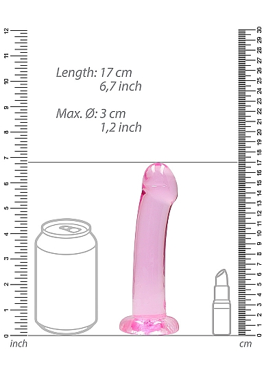 Realrock Non Realistic Dildo W Suction Cup 6.7IN - Pink - Image 3