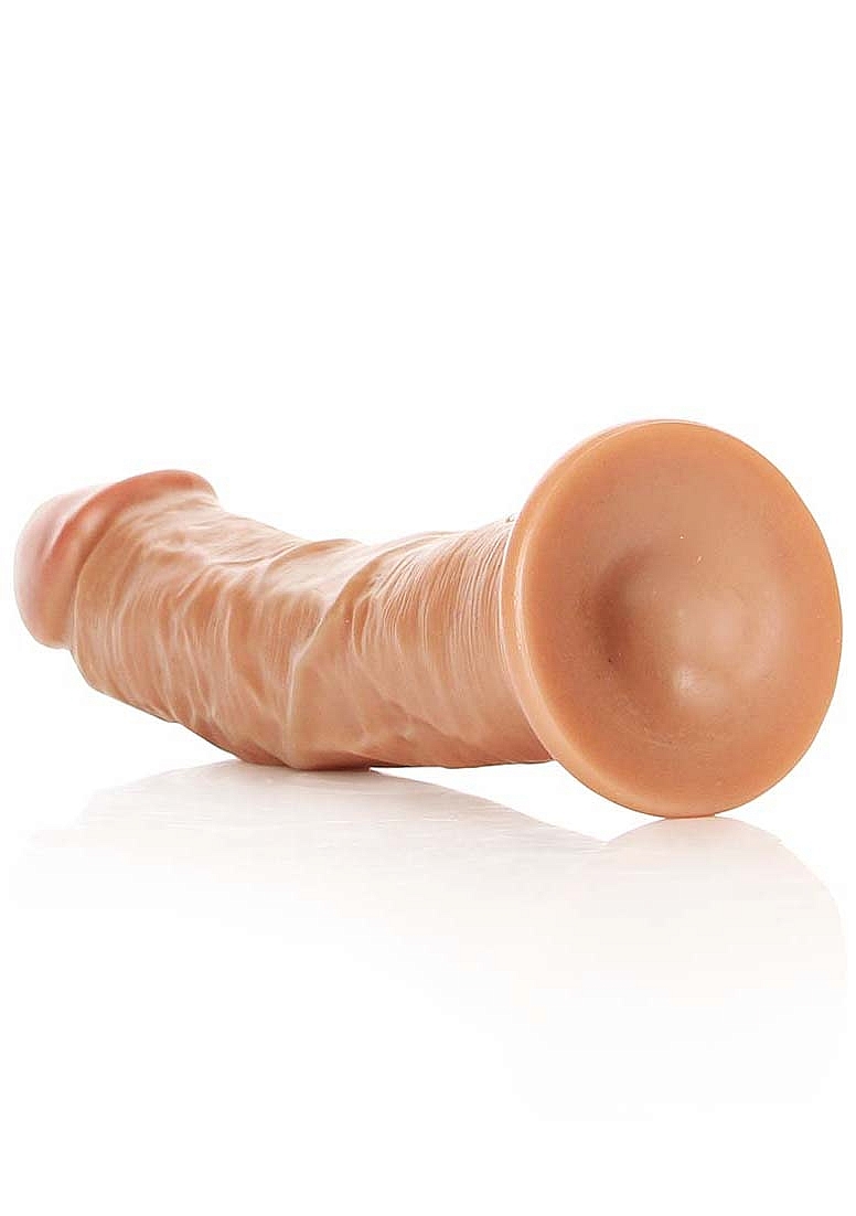 Realrock 7IN Realistic Dildo Curved Tan - Image 5