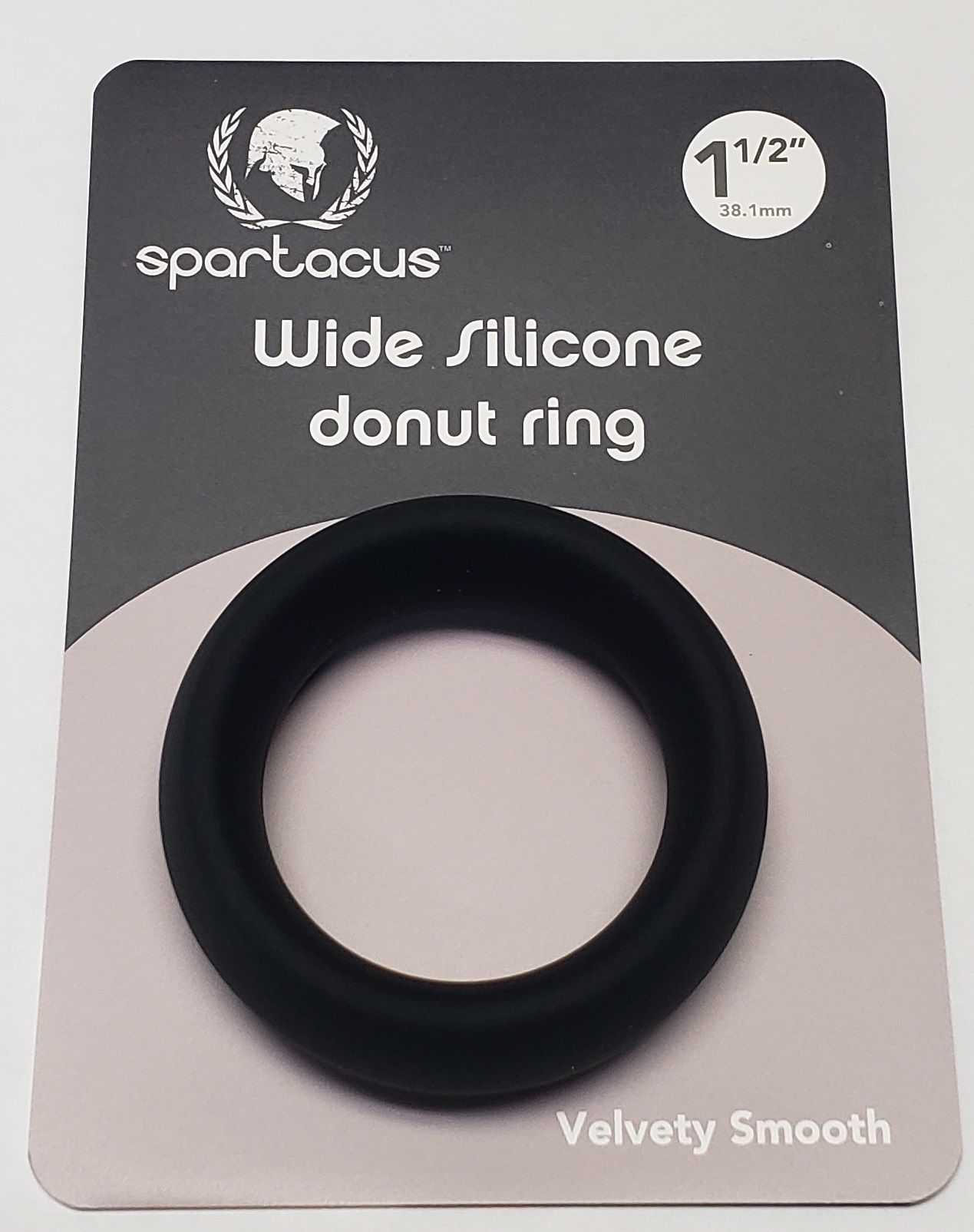 WIDE SILICONE DONUT RING BLACK 1.5 &quot; 