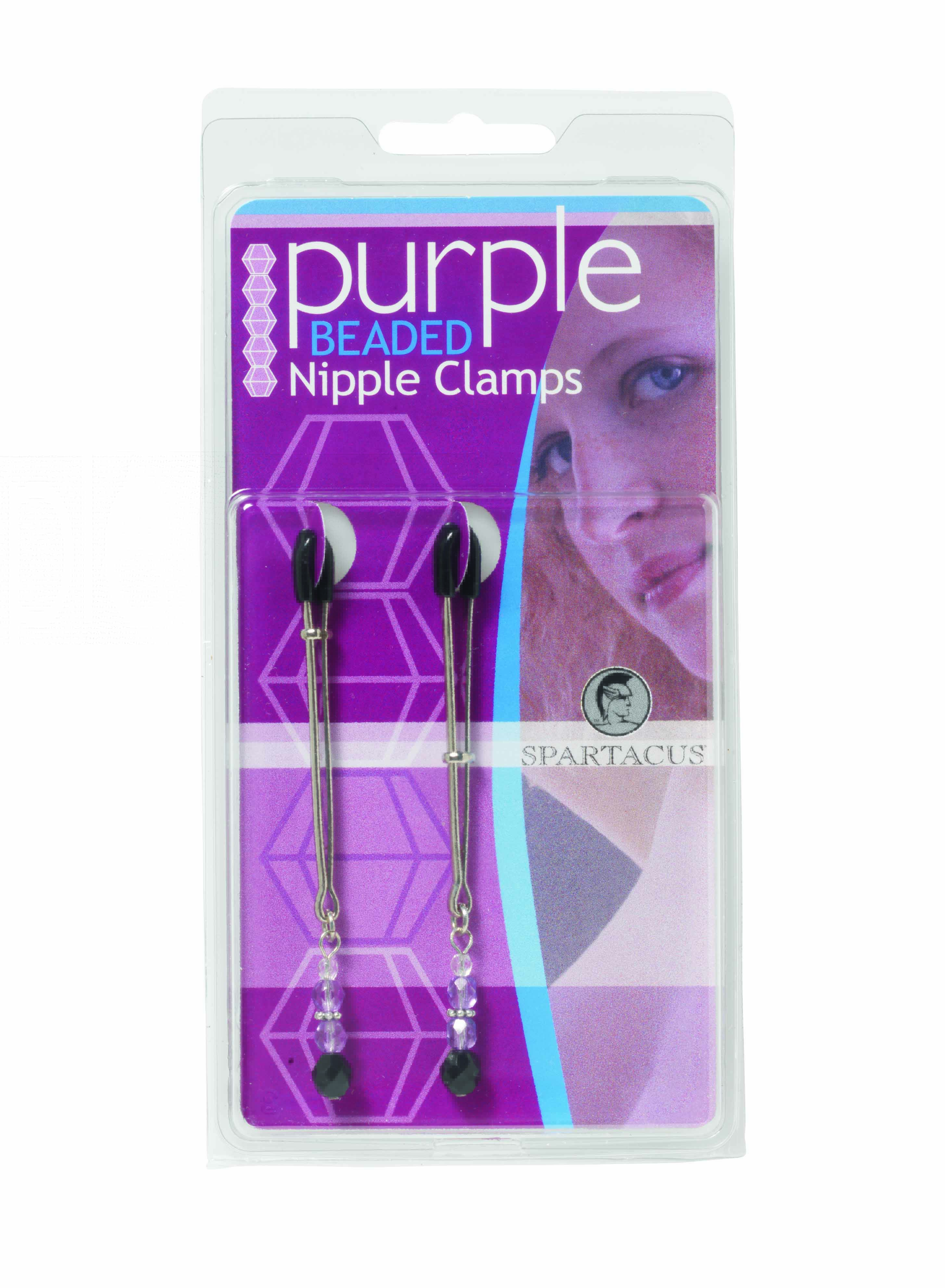 Adj Clamp W/Purple Beads - SPF106