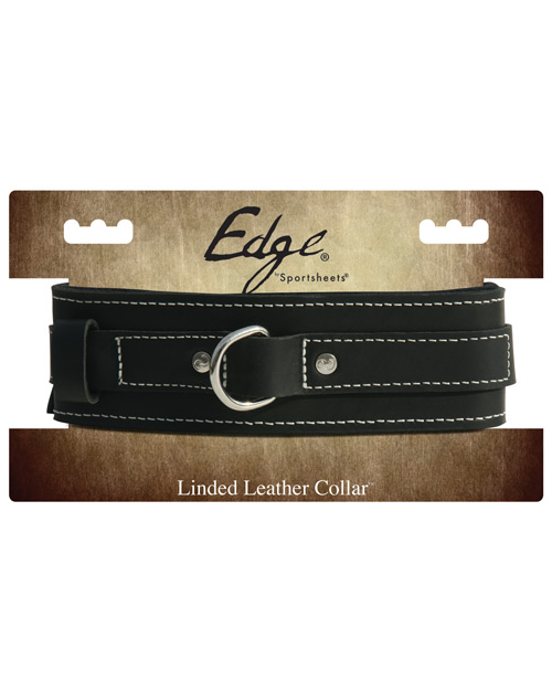 EDGE LINED LEATHER COLLAR  