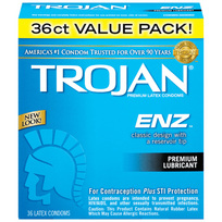 Trojan ENZ Lubricated Latex Condoms 36 Pack 