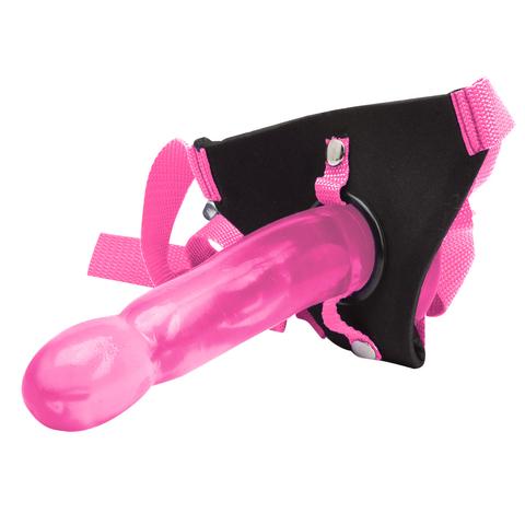 CLIMAX STRAP ON PINK ICE DONG & HARNESS SET  
