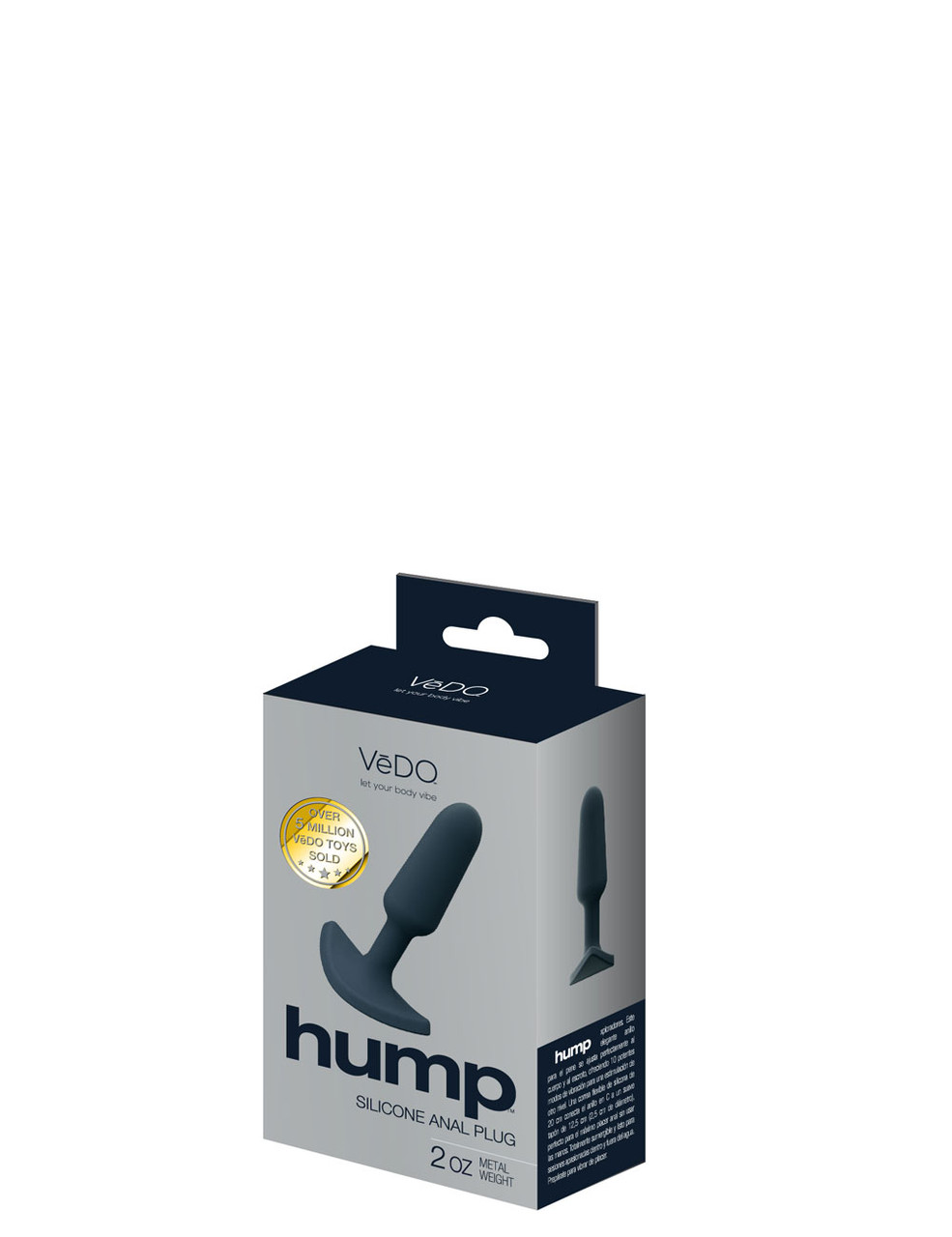 Vedo Hump Silicone Anal Plug - Black - Image 2