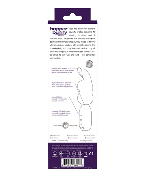 Vedo Hopper Rechargeable Mini Vibe - Deep Purple - Image 5