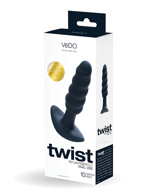 TWIST RECHARGEABLE ANAL VIBE - BLACK PEARL 