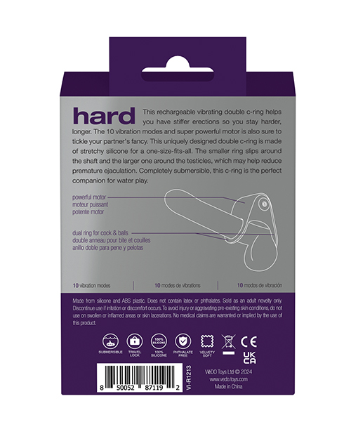 Hard Rechargeable C Ring - Purple - Image 5