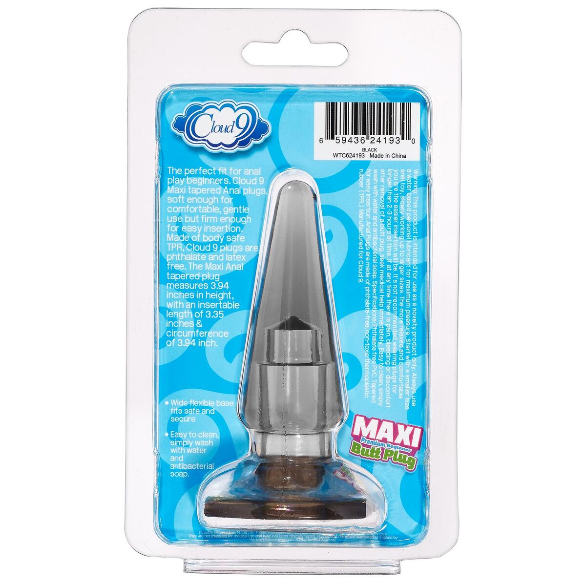 Cloud 9 Maxi Butt Plug Smoke - Grey - Image 2