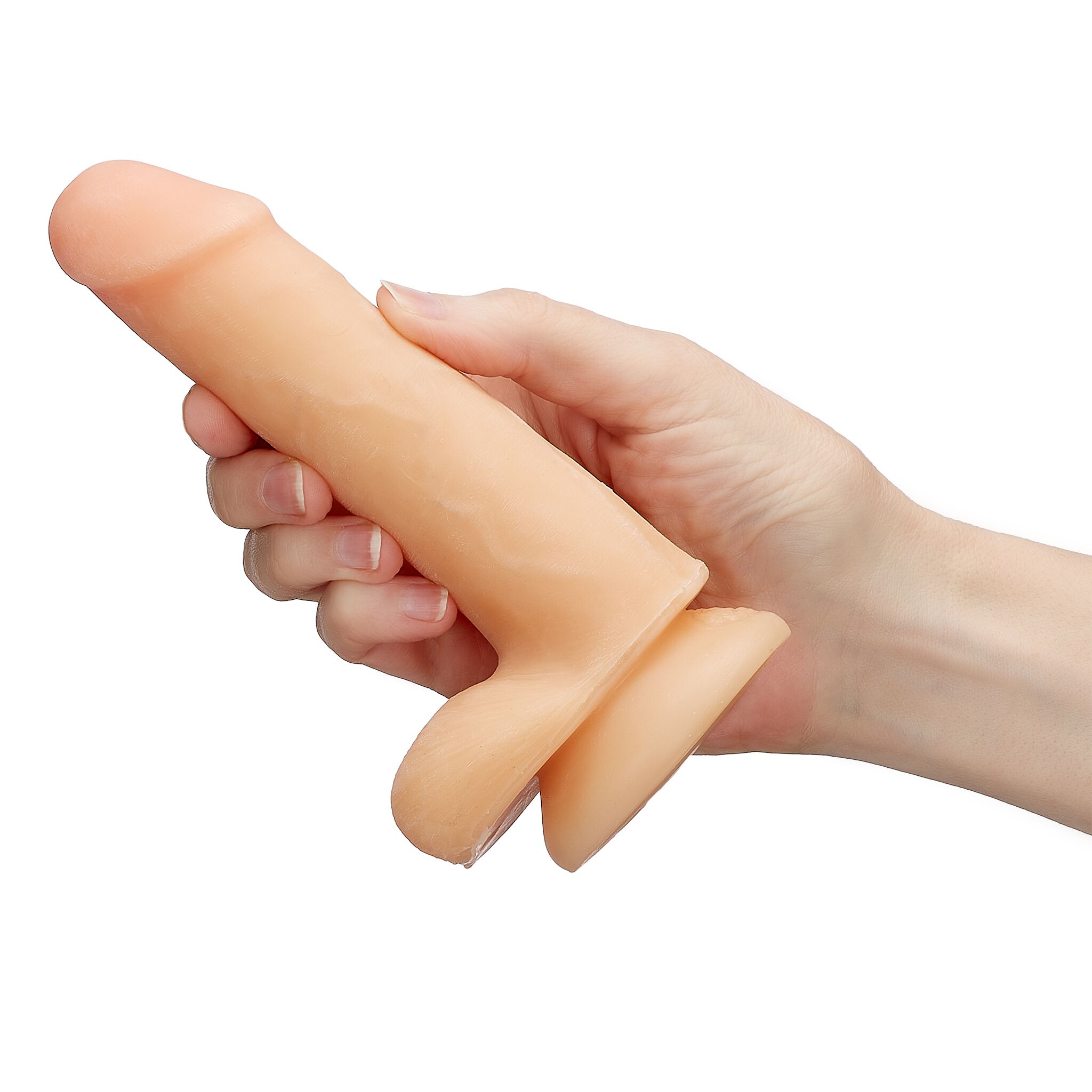 Cloud 9 Dual Density Dildo 6IN w/ Balls Light - Image 3