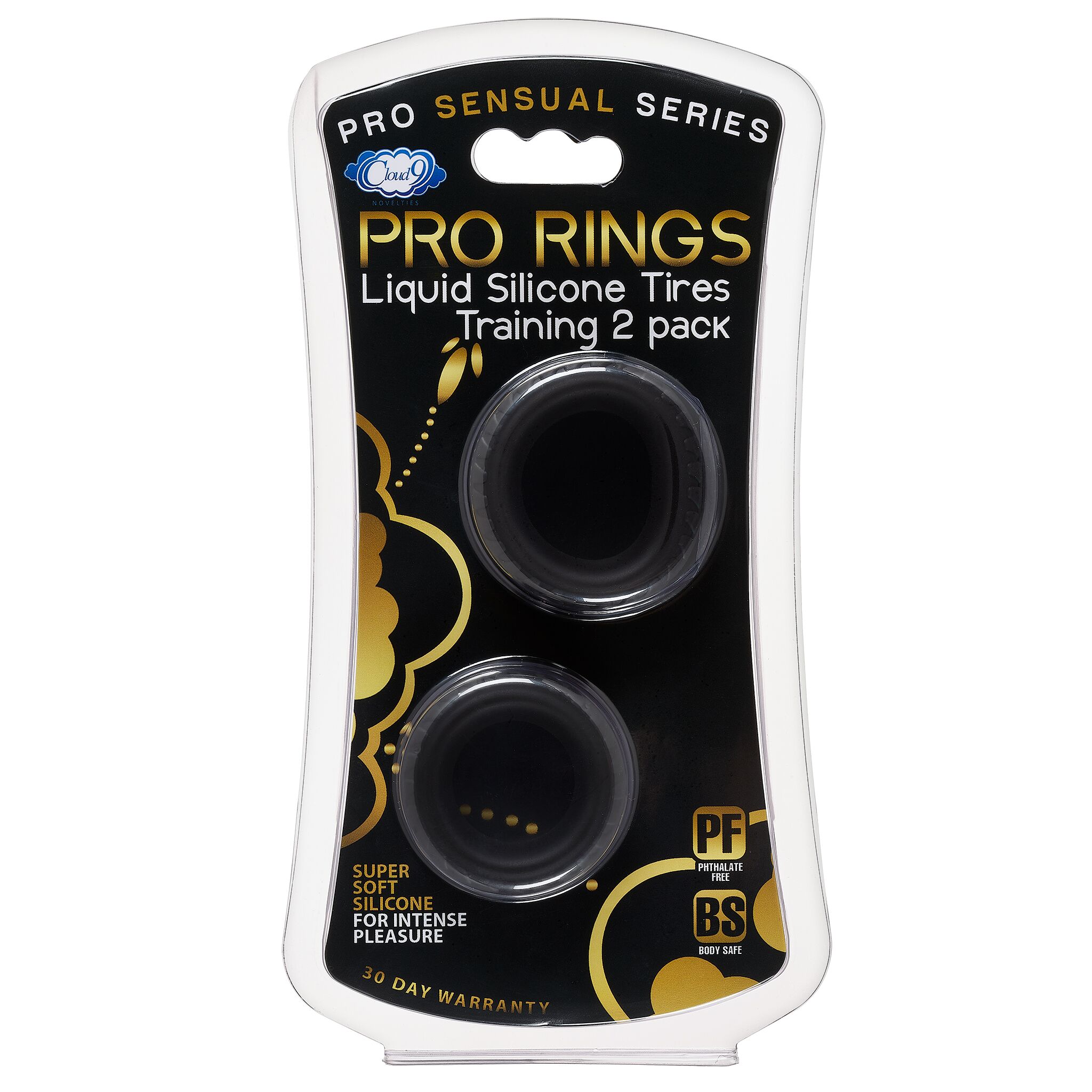 CLOUD 9 PRO RINGS LIQUID SILICONE TIRES 2 PACK BLACK 