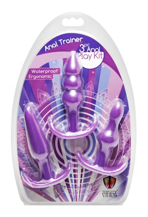 TRINITY VIBES ANAL TRAINER 3PC ANAL PLAY KIT 