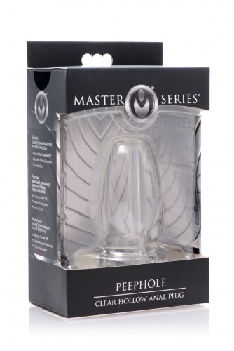 Master Series Peephole Clear Hollow Anal Plug - Image 5