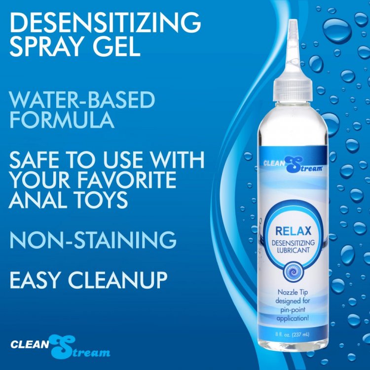 Cleanstream Relax Anal Lube Desensitizing w/ Tip 8OZ - Image 5