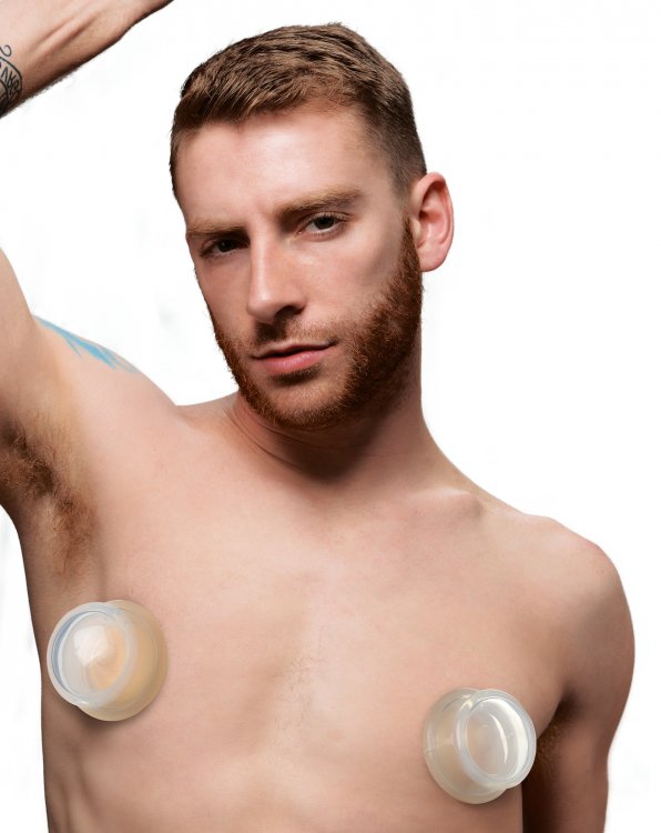 MASTER SERIES CLEAR PLUNGERS NIPPLE SUCKERS LARGE - XRAG373L